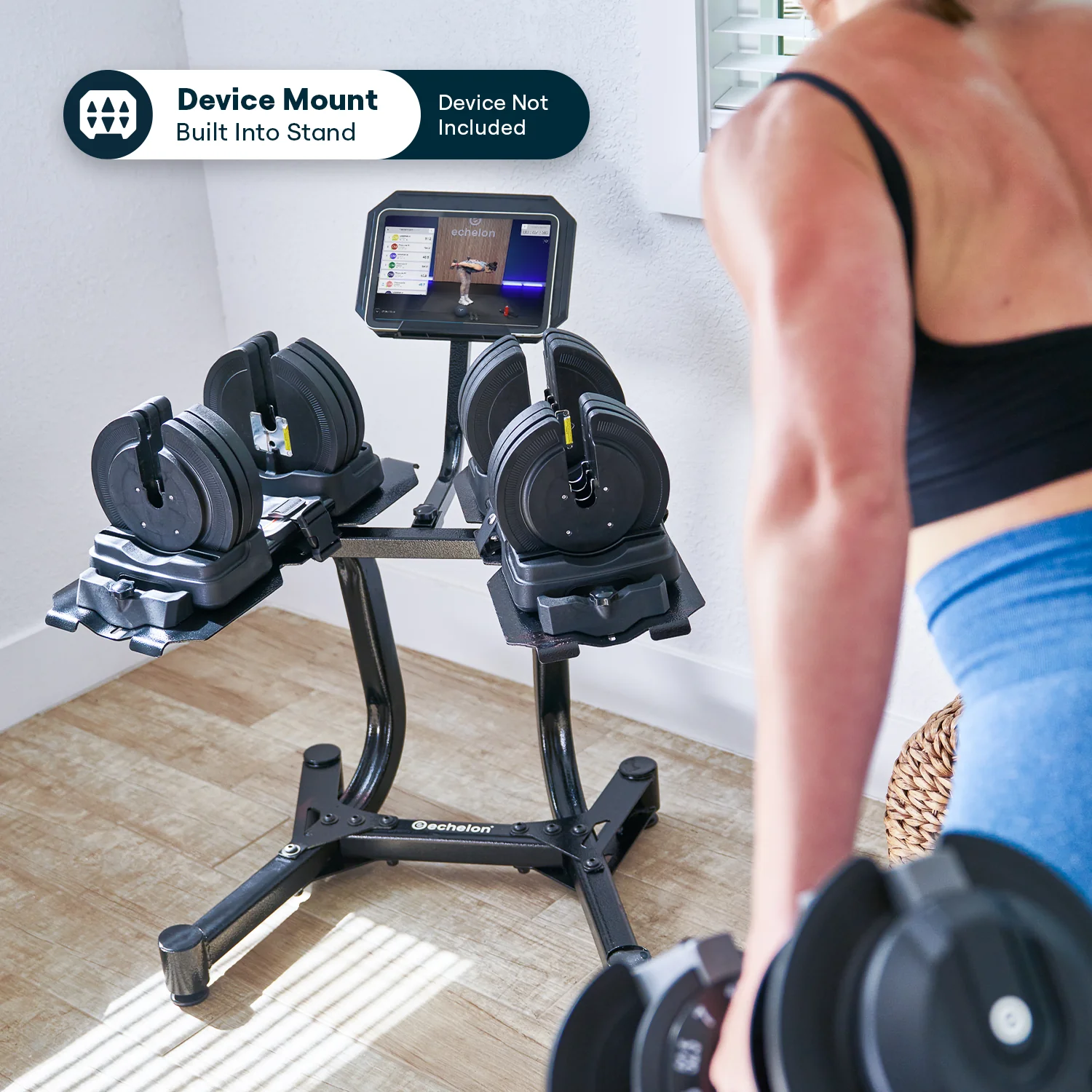Echelon Strength Adjustable Dumbbell Stand - Image 3