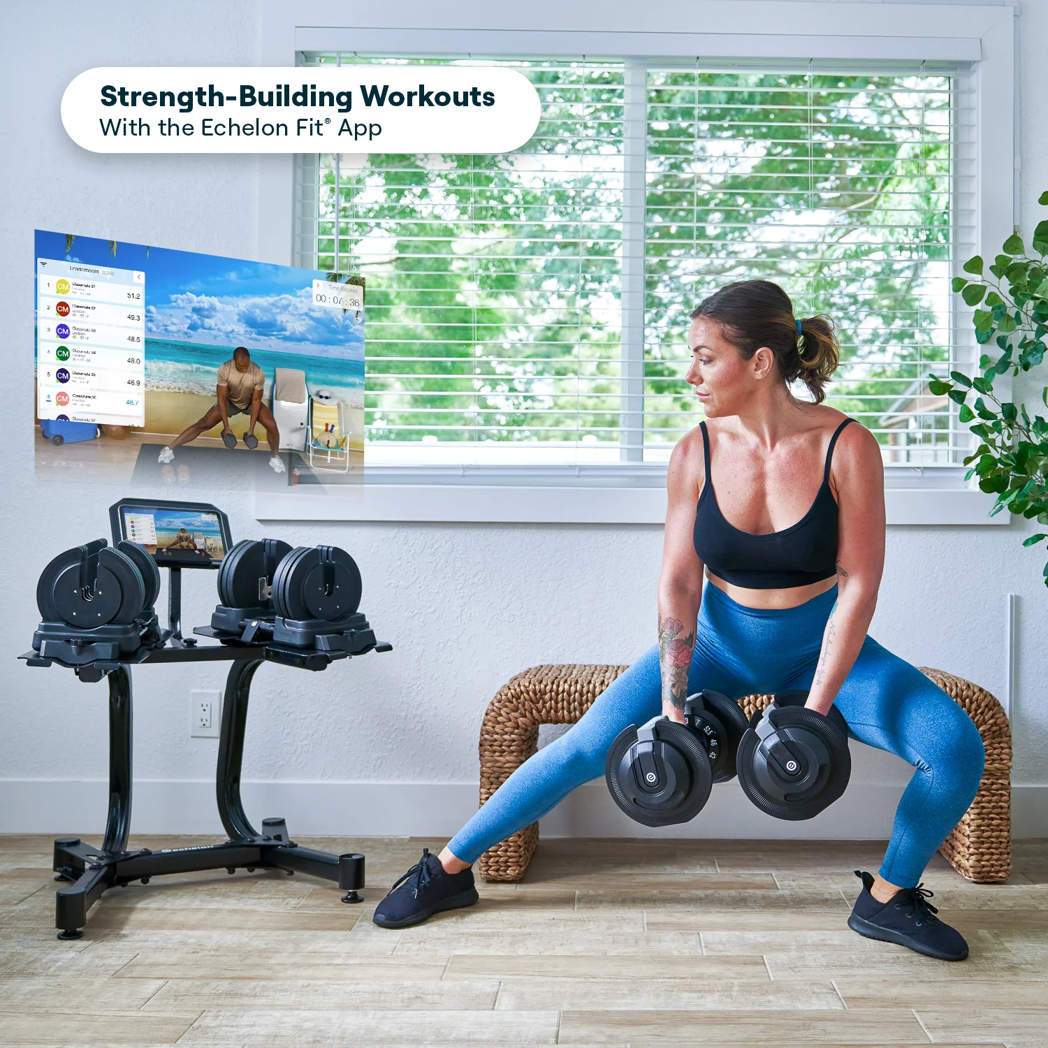 Echelon Strength Adjustable Dumbbell Stand - Image 4