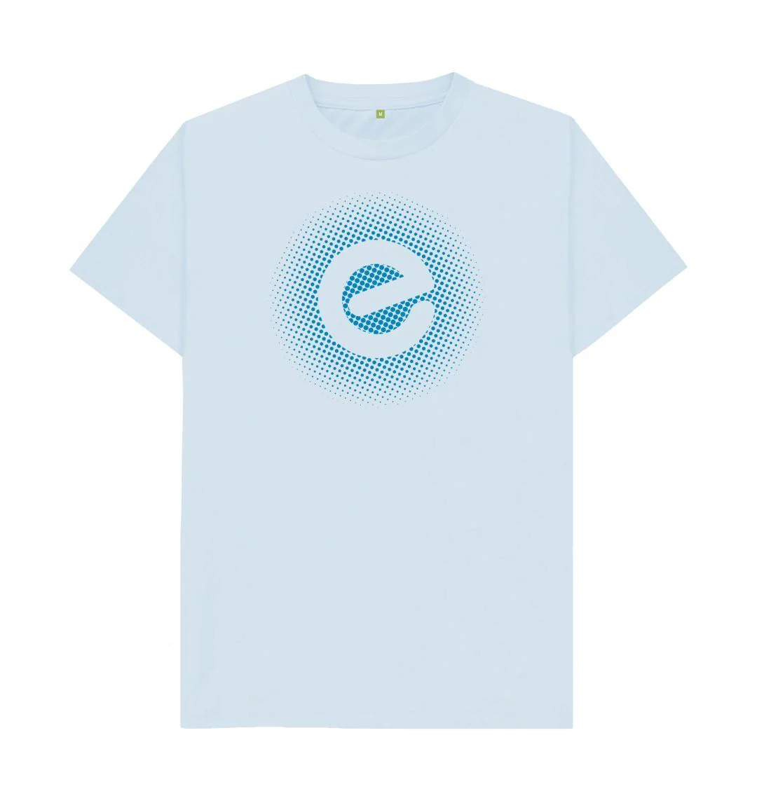 Men's Blue Logo 100% Organic Cotton T-Shirt - Image 12