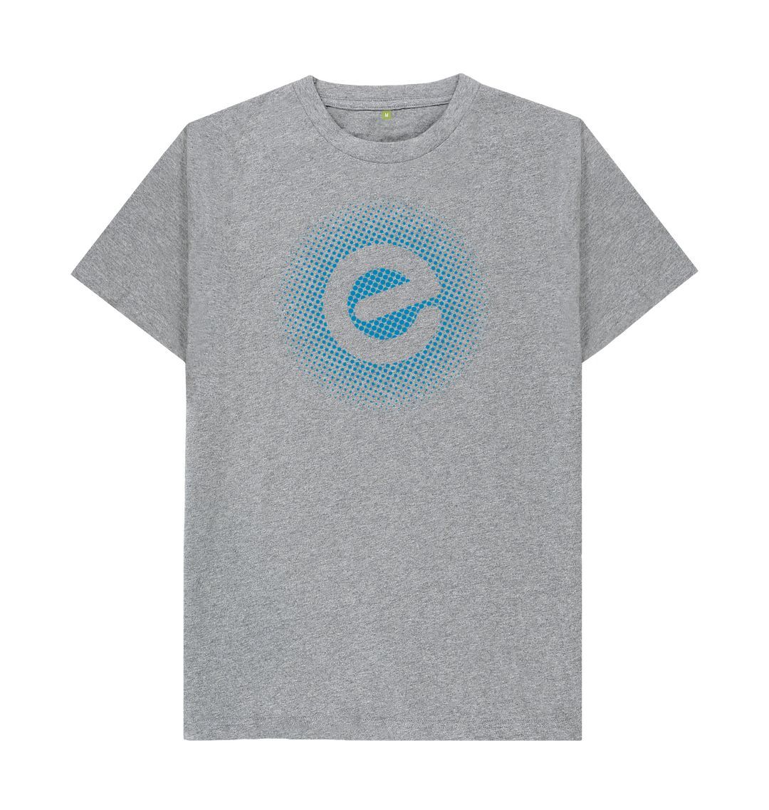 Men's Blue Logo 100% Organic Cotton T-Shirt - Image 13