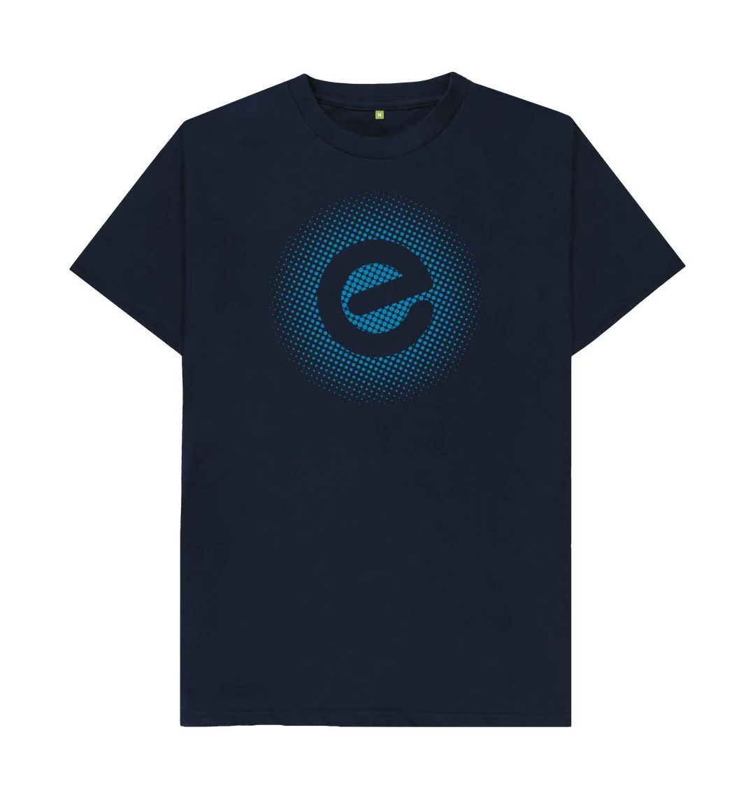 Men's Blue Logo 100% Organic Cotton T-Shirt - Image 14