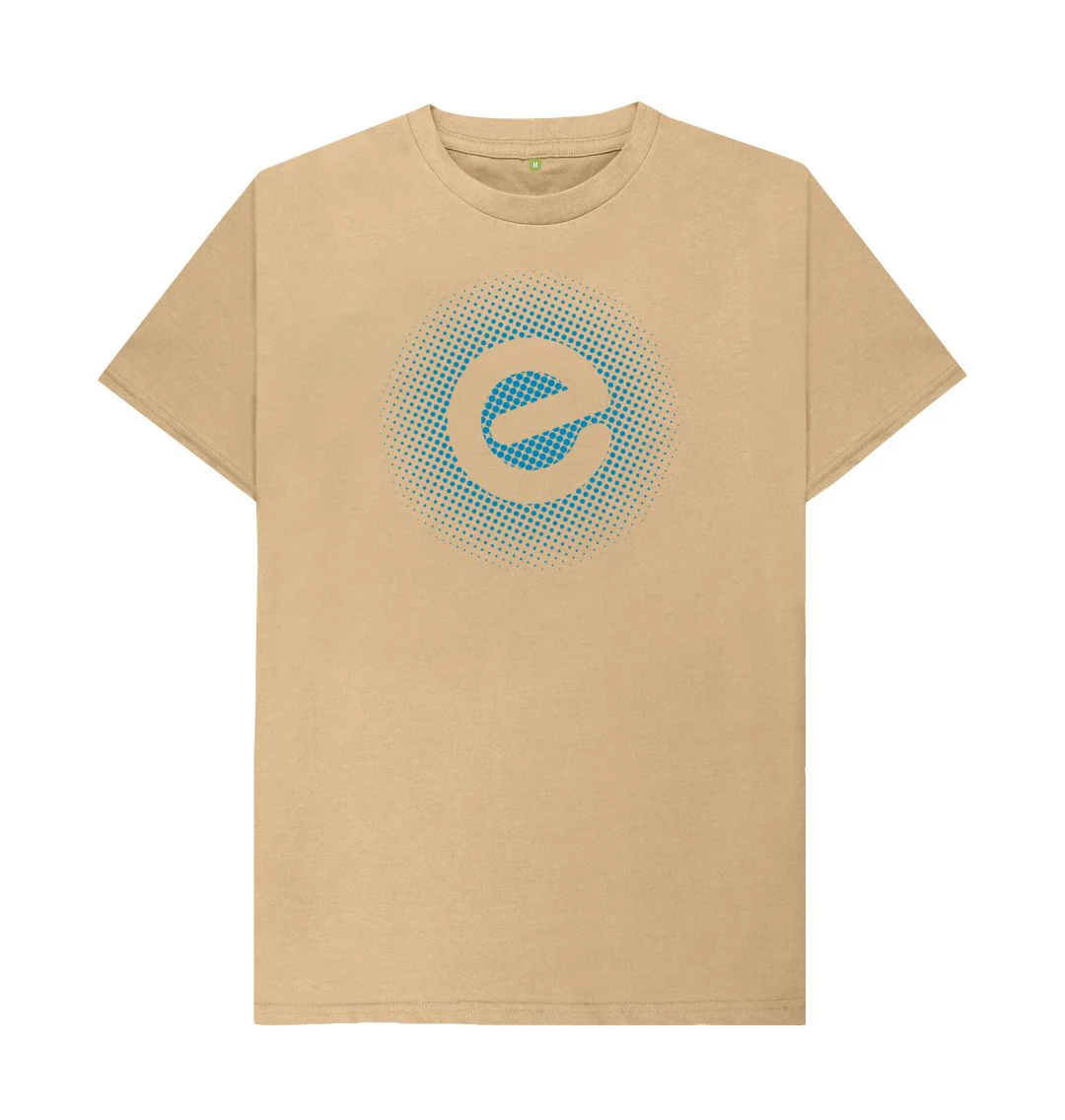 Men's Blue Logo 100% Organic Cotton T-Shirt - Image 15