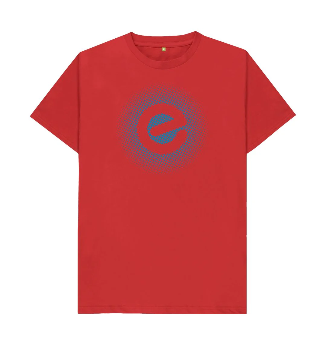 Men's Blue Logo 100% Organic Cotton T-Shirt - Image 16