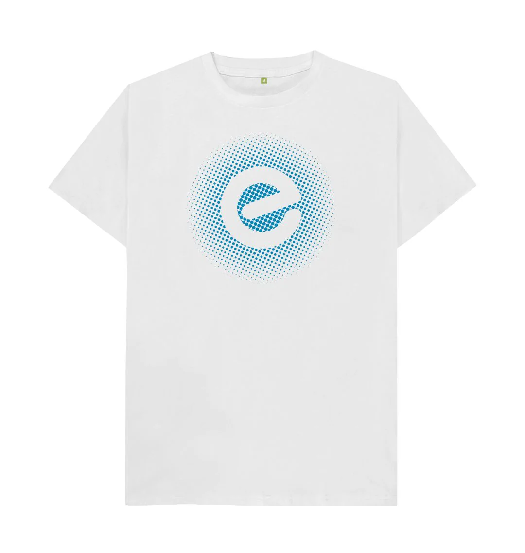 Men's Blue Logo 100% Organic Cotton T-Shirt - Image 2