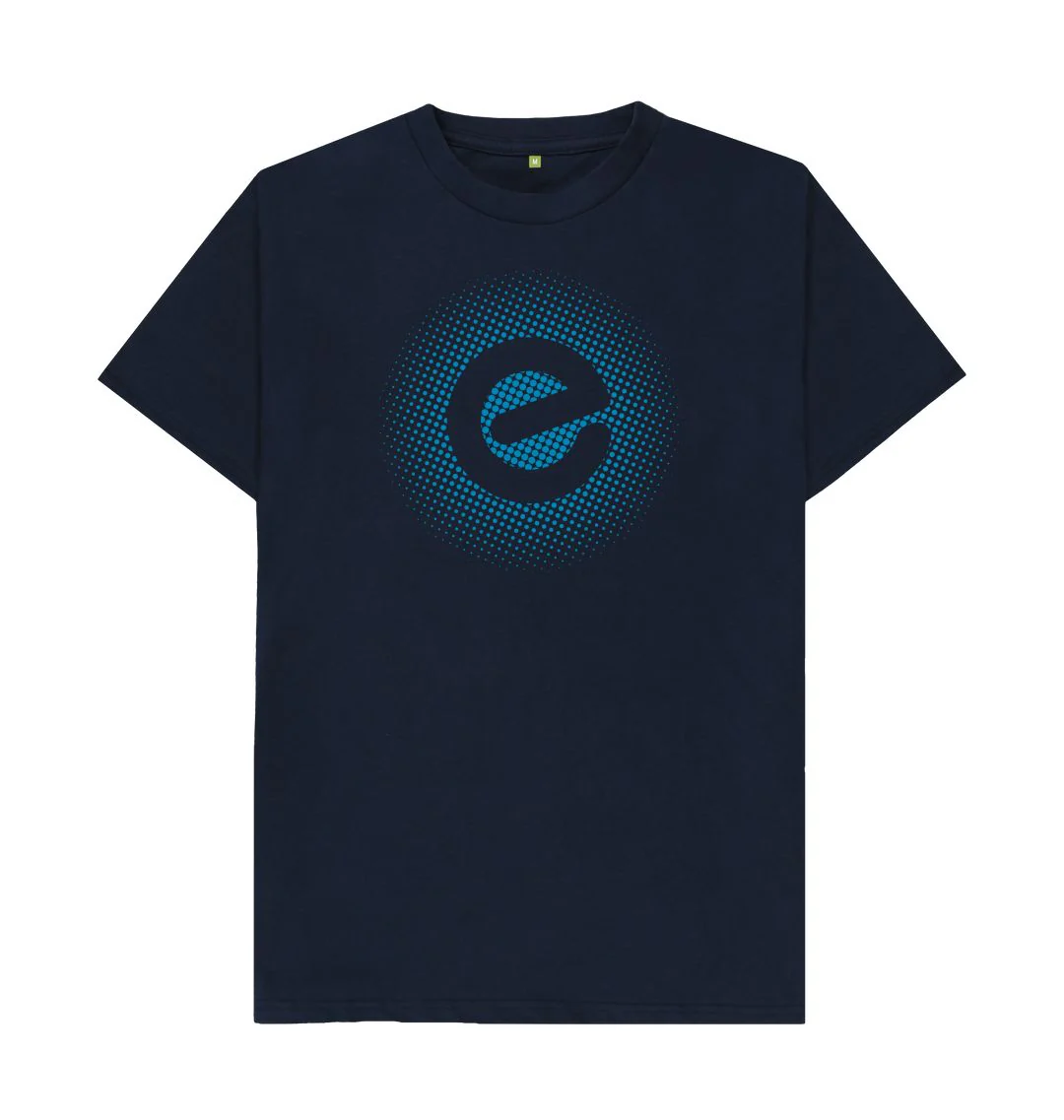 Men's Blue Logo 100% Organic Cotton T-Shirt - Image 5