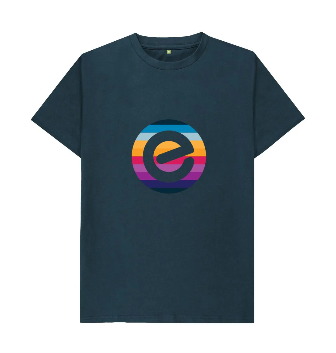Men's e Logo 100% Organic Cotton T-Shirt - Image 11