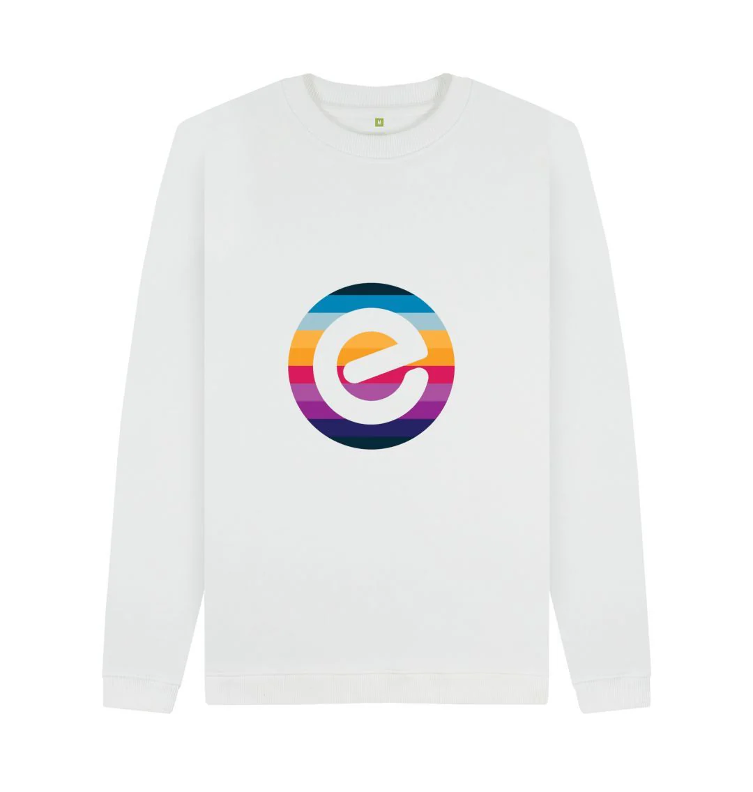 Men's E Logo Organic Cotton Crewneck Jumper - Image 3