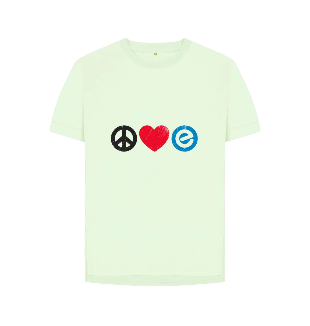 Women's 100% Organic Cotton Relaxed Fit - Peace, Love, Echelon - Tee - Image 6