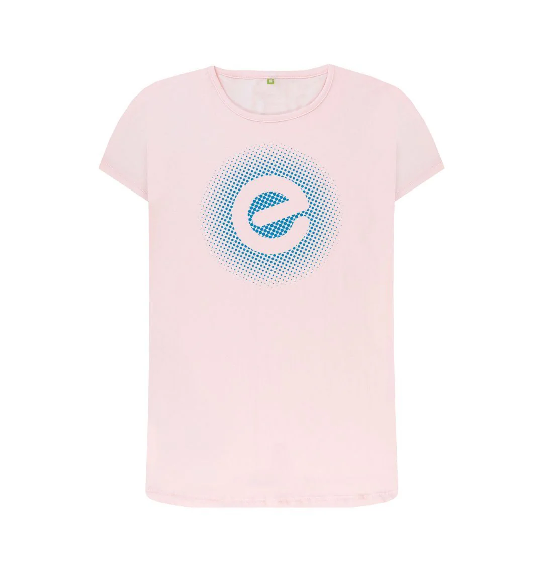 Women's Blue Logo 100% Organic Cotton T-Shirt - Image 10