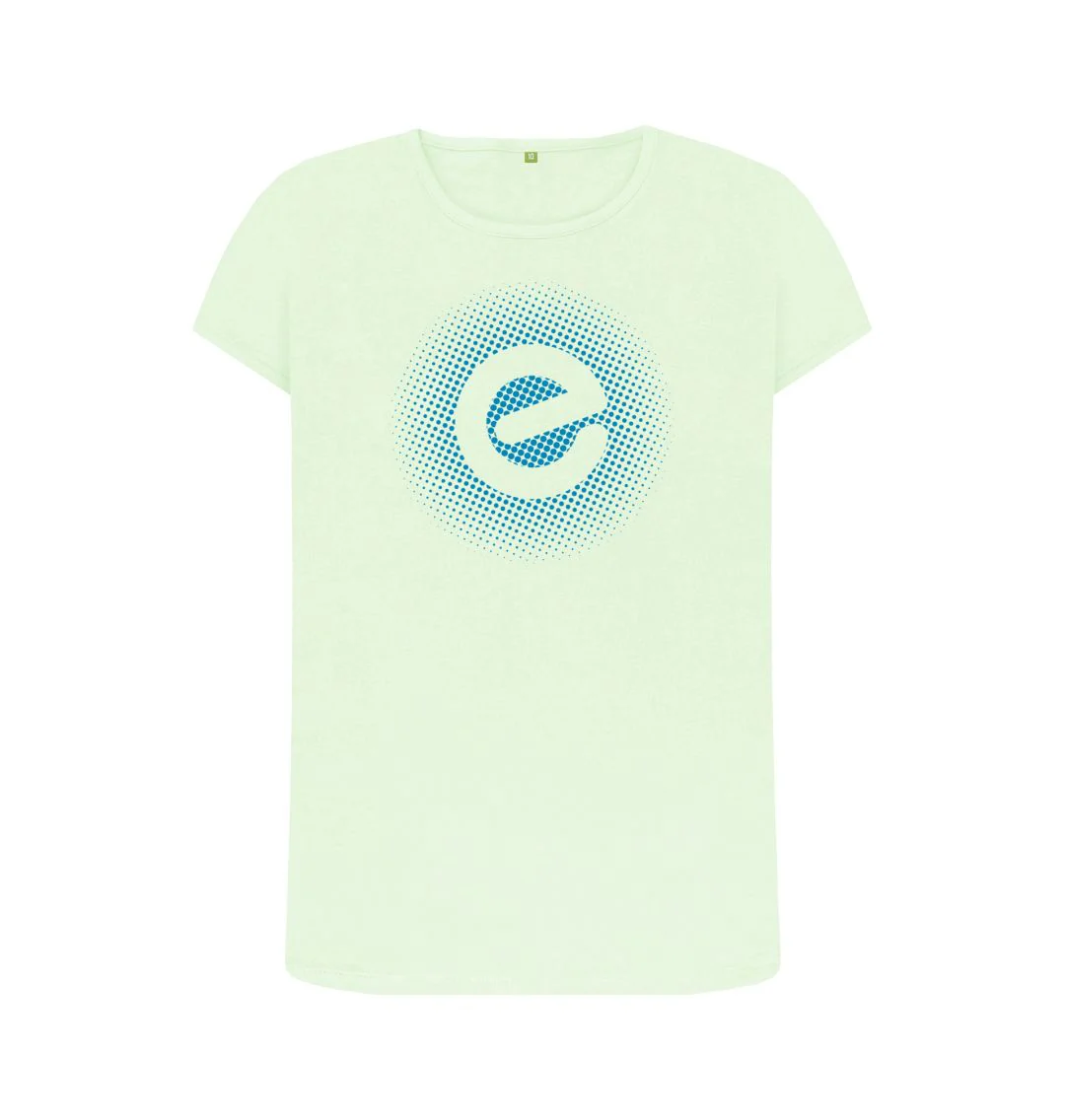 Women's Blue Logo 100% Organic Cotton T-Shirt - Image 13