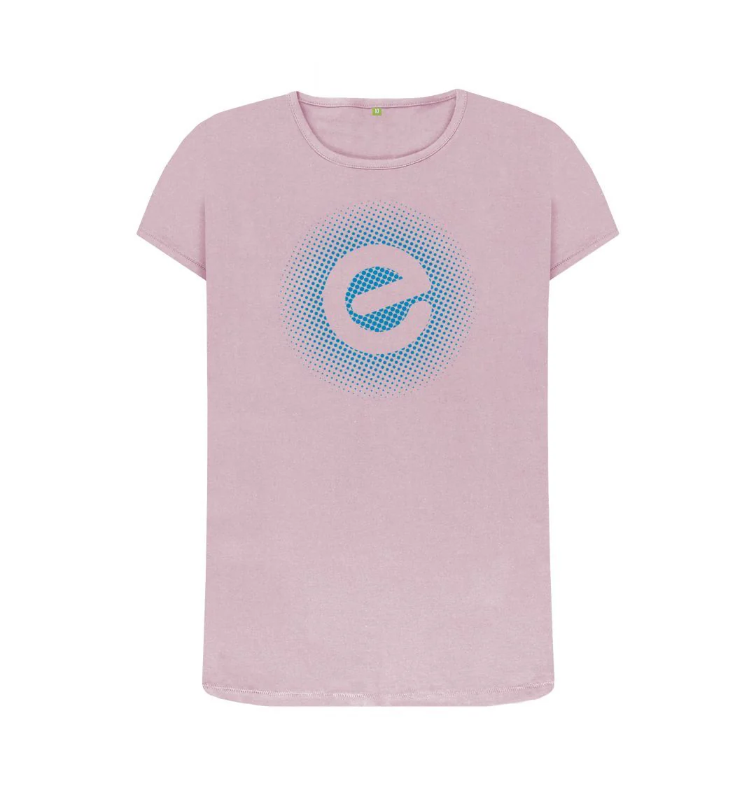 Women's Blue Logo 100% Organic Cotton T-Shirt - Image 14