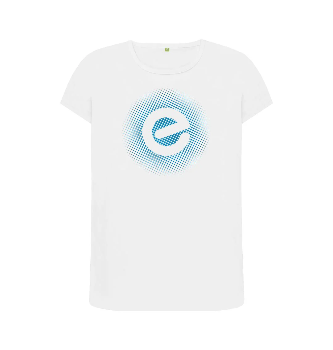 Women's Blue Logo 100% Organic Cotton T-Shirt - Image 2