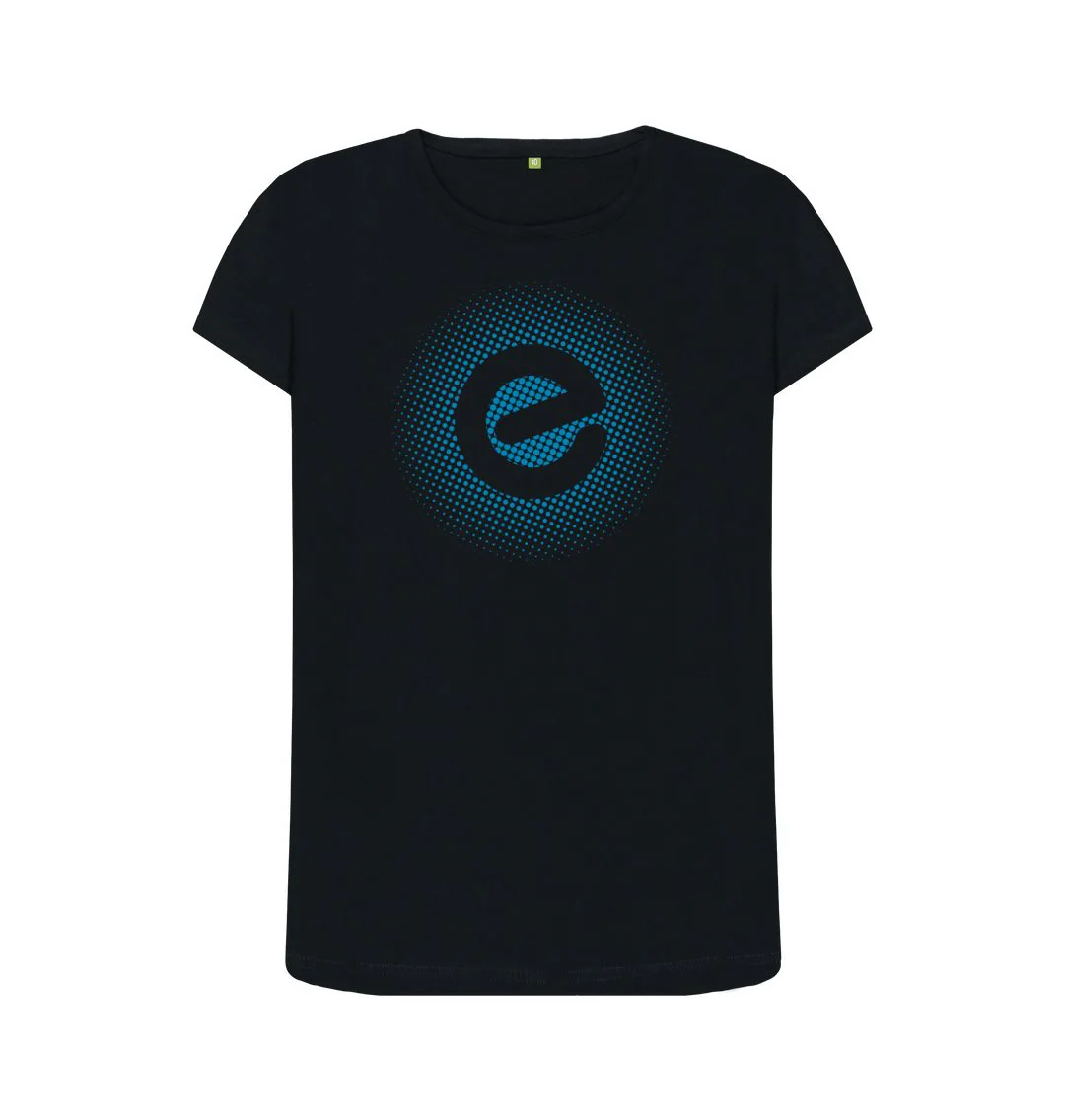 Women's Blue Logo 100% Organic Cotton T-Shirt - Image 5