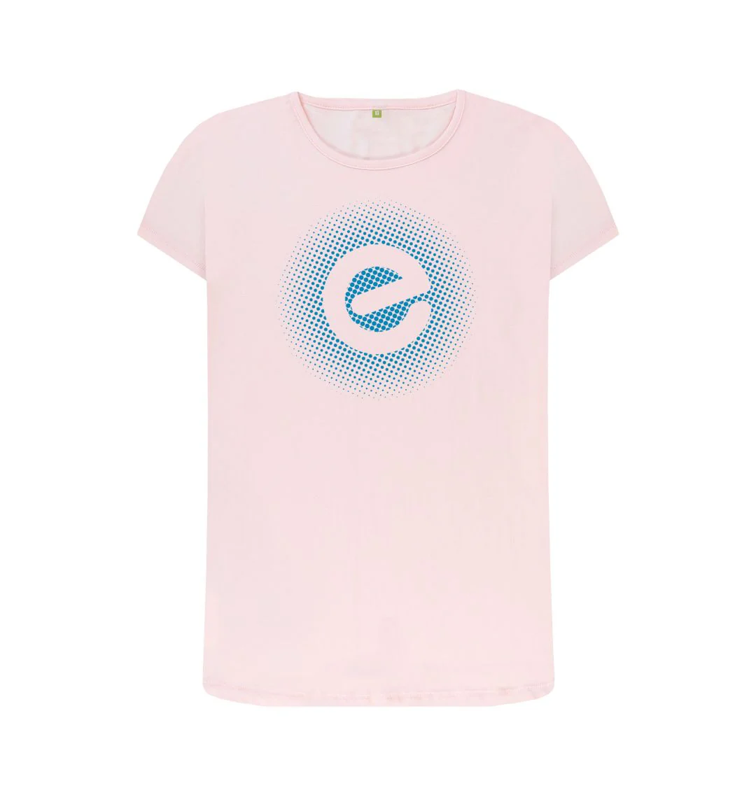 Women's Blue Logo 100% Organic Cotton T-Shirt - Image 6