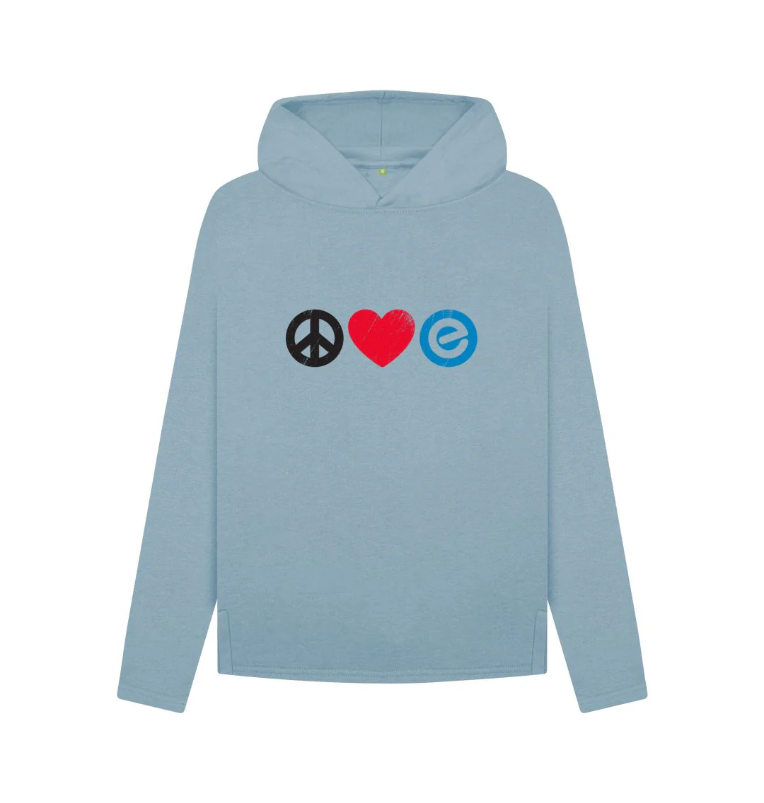 Women's Peace Love Hoodie - Image 4